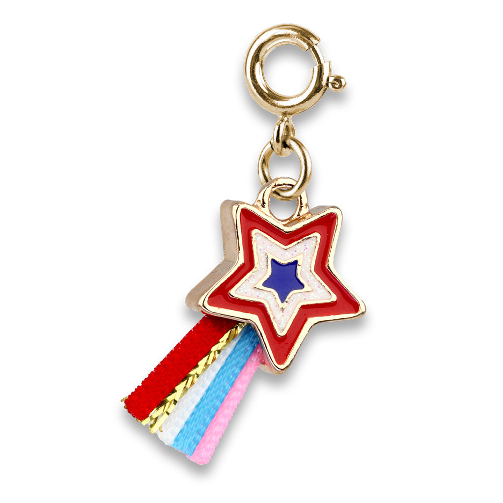 Gold Patriotic Shooting Star Charm - Persnickety Shop