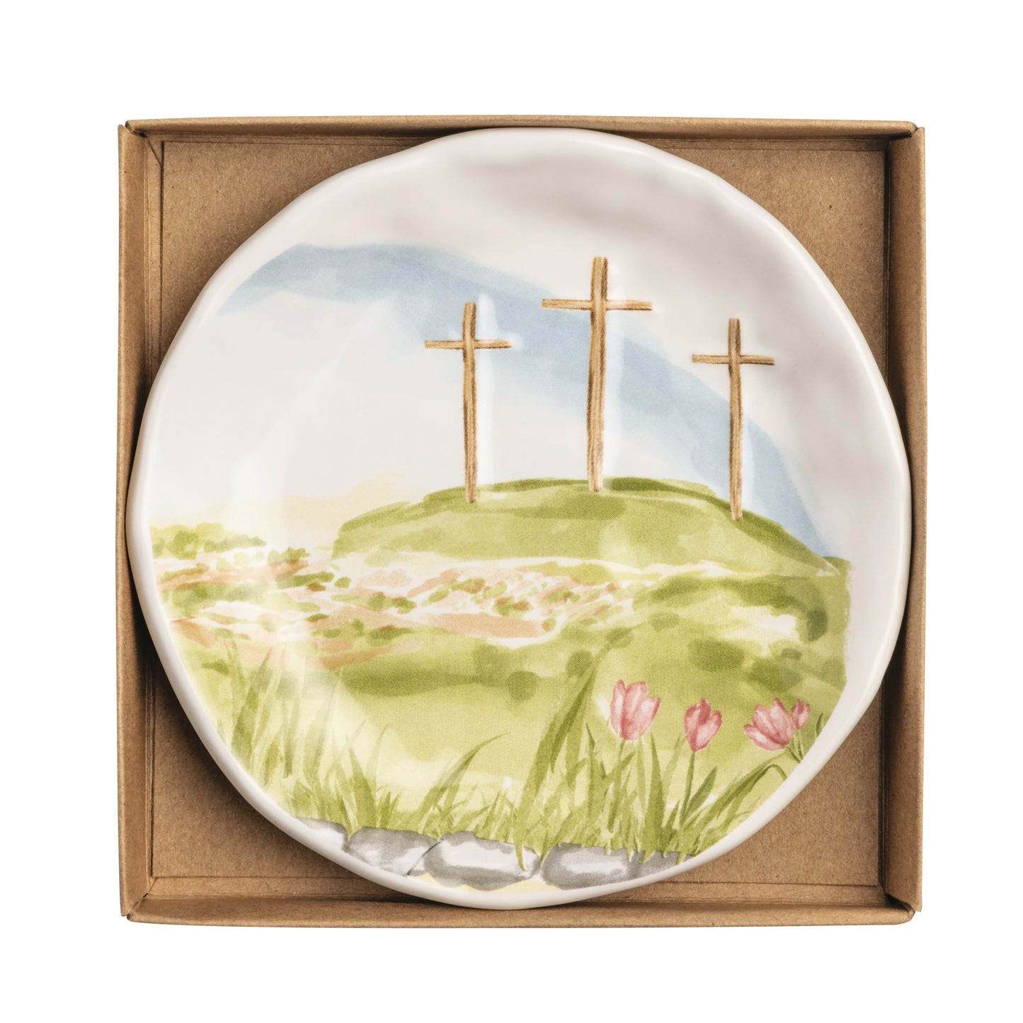 BOXED THREE CROSS TRINKET DISH - Persnickety Shop