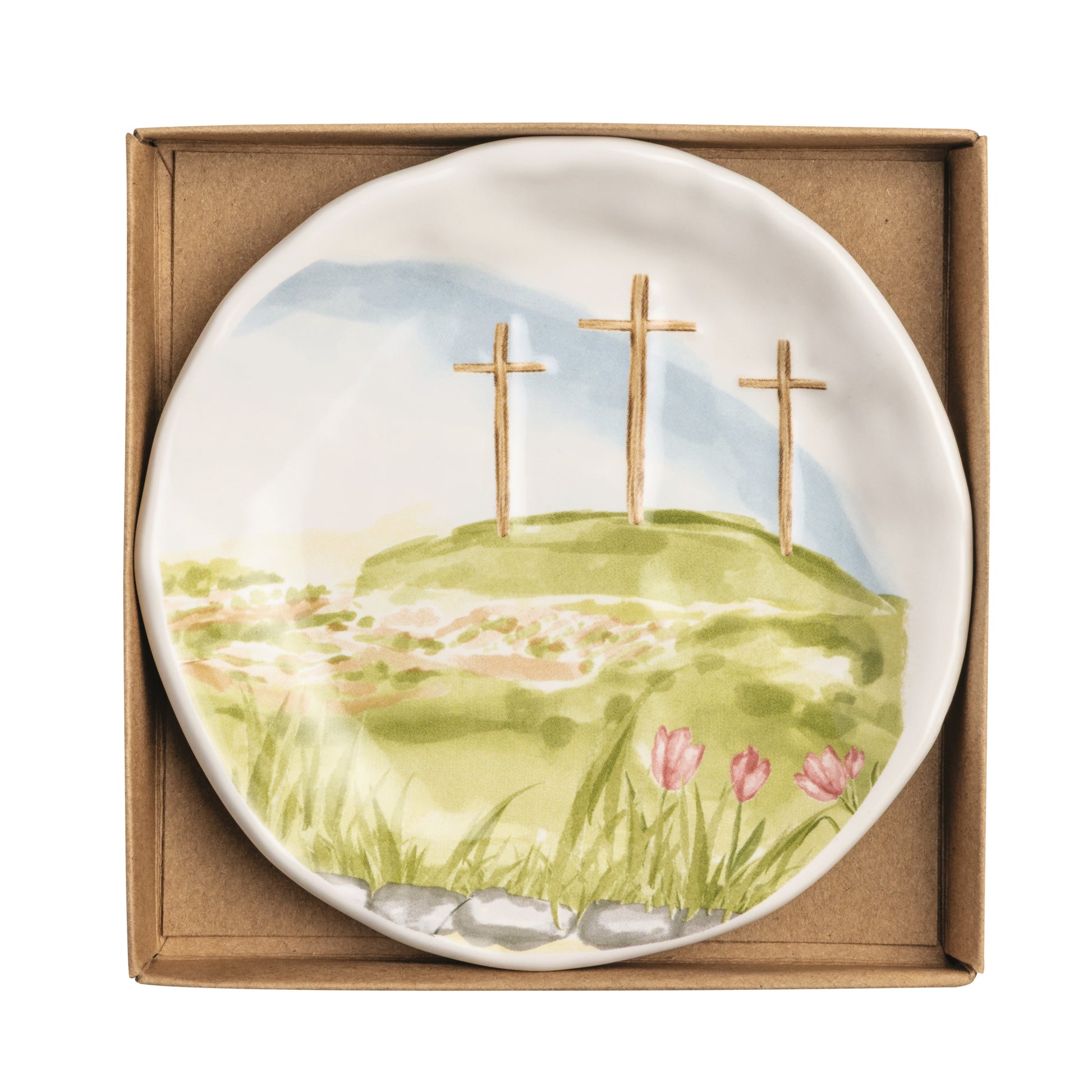BOXED THREE CROSS TRINKET DISH - Persnickety Shop