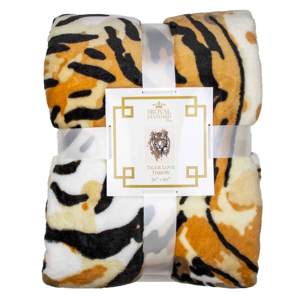 Tiger Love Throw   Soft White/Multi   50x60 - Persnickety Shop