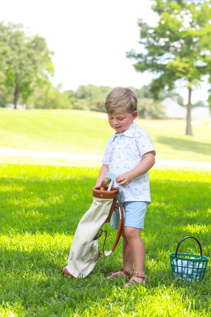 Trotter Street Kids Caddy Club Polo Short Set - Persnickety Shop