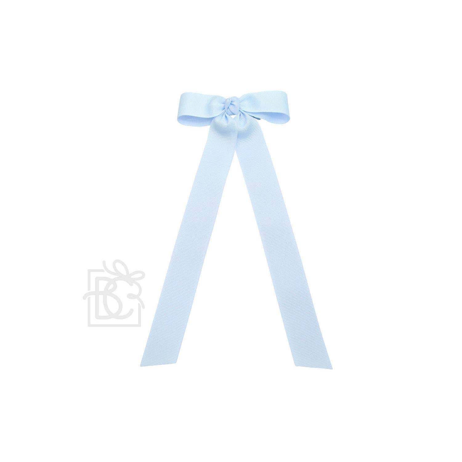 FLAT BOW W/ 7" STREAMERS ON ALLIGATOR CLIP: 3.5" W/ 7" Streamers / RED - Persnickety Shop