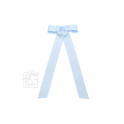 FLAT BOW W/ 7" STREAMERS ON ALLIGATOR CLIP: 3.5" W/ 7" Streamers / RED - Persnickety Shop
