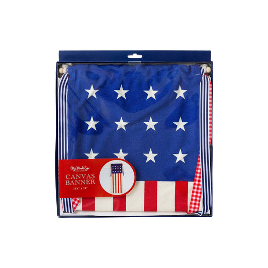PLHB72 -  USA Flag Canvas Hanging Banner - Persnickety Shop