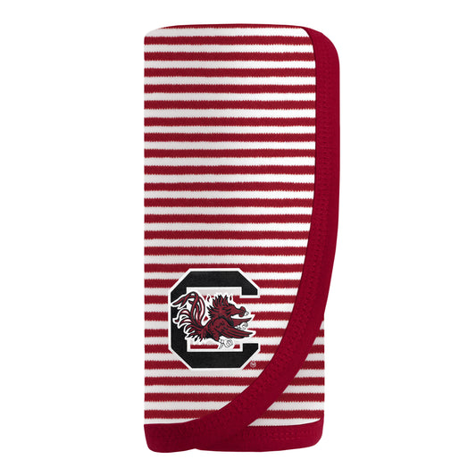 Garnet and White Striped Blanket