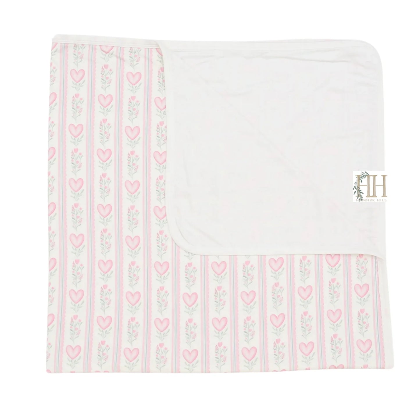 Hamner Hill Floral Heart Stroller Blanket - Persnickety Shop