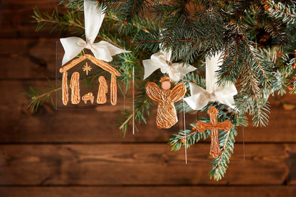 Gold Acrylic Angel Ornament - Persnickety Shop