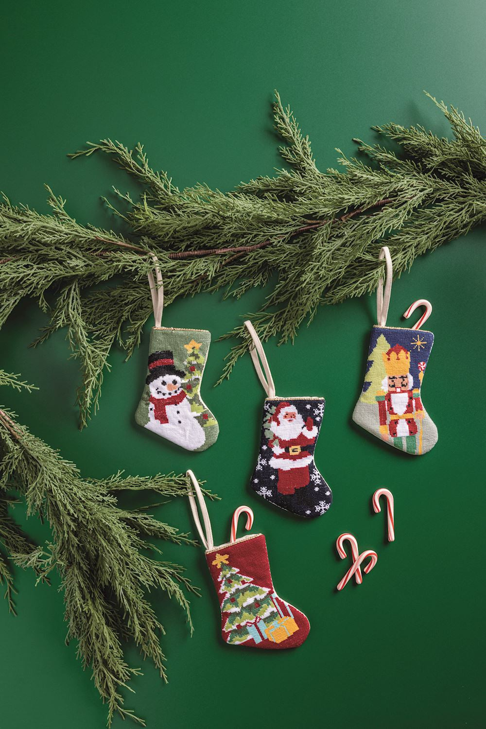 Mud Pie Snowman Mini Needlepoint Stocking