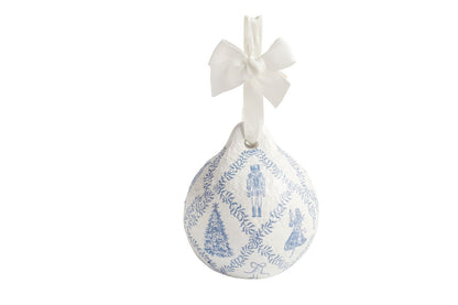 Lattice Pattern Nutcracker Papier-Mâché Ornament