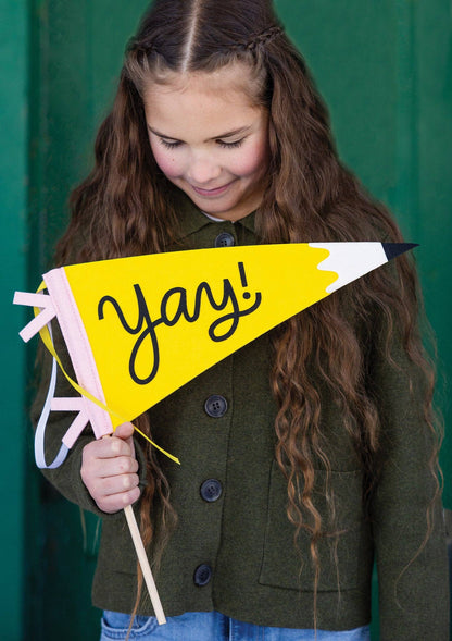YGD1115 - Occasions by Shakira - Yay Pencil Felt Pennant - Persnickety Shop