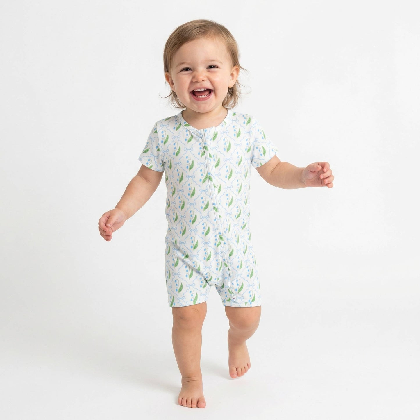Bluebell Bows Short Sleeve & Shorts Bamboo Sleeper