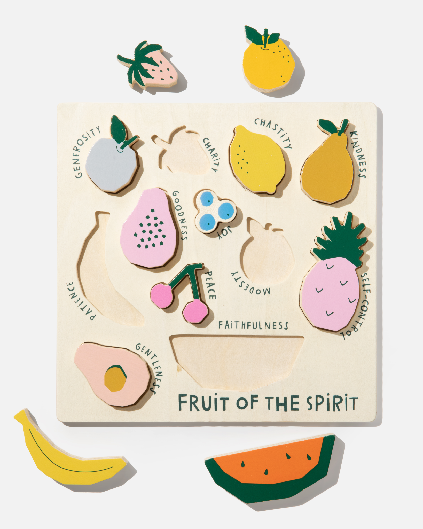 Bible Fruit of the Spirit Wooden Puzzle - Persnickety Shop