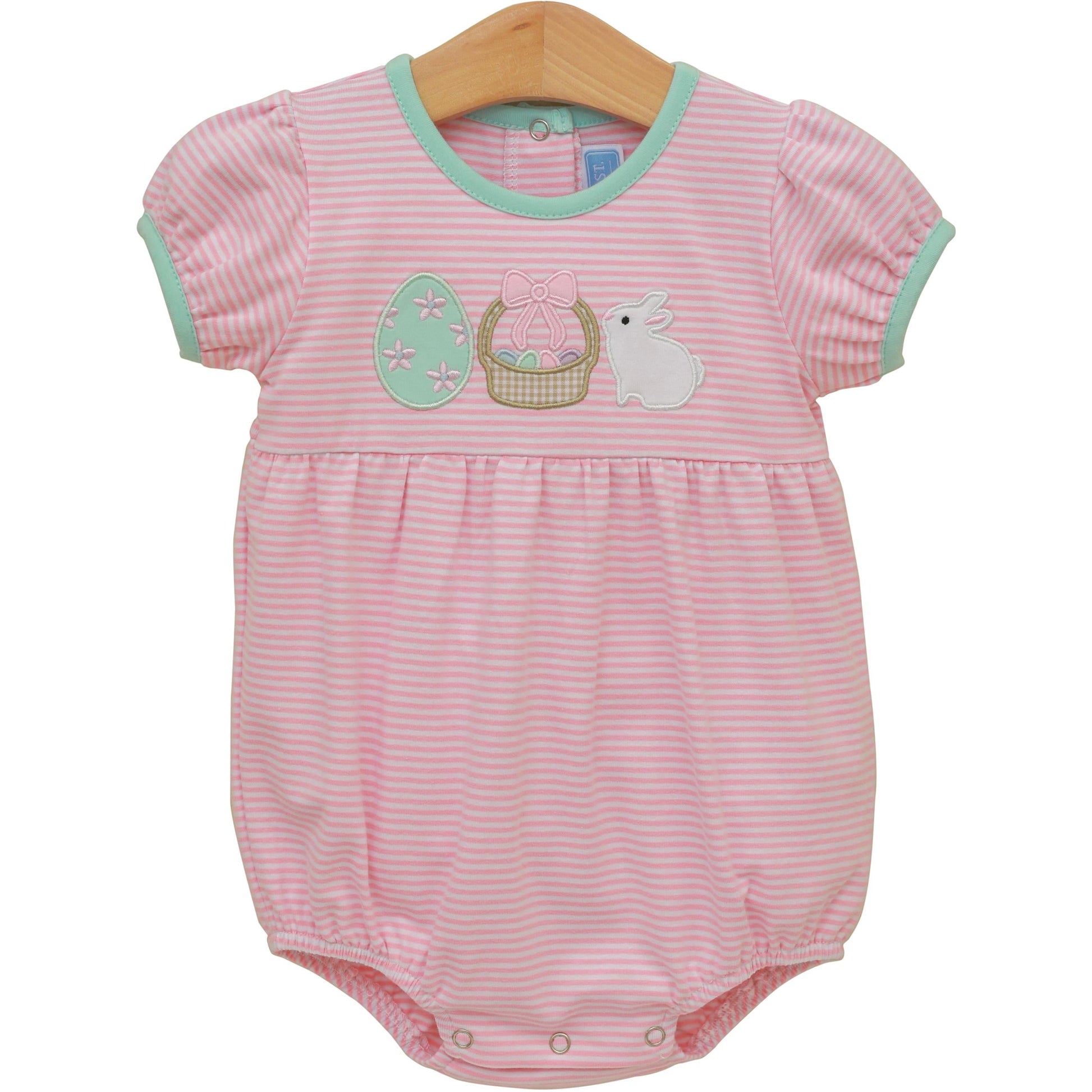 Trotter Street Kids Bunnies & Baskets Bubble - Pink - Persnickety Shop