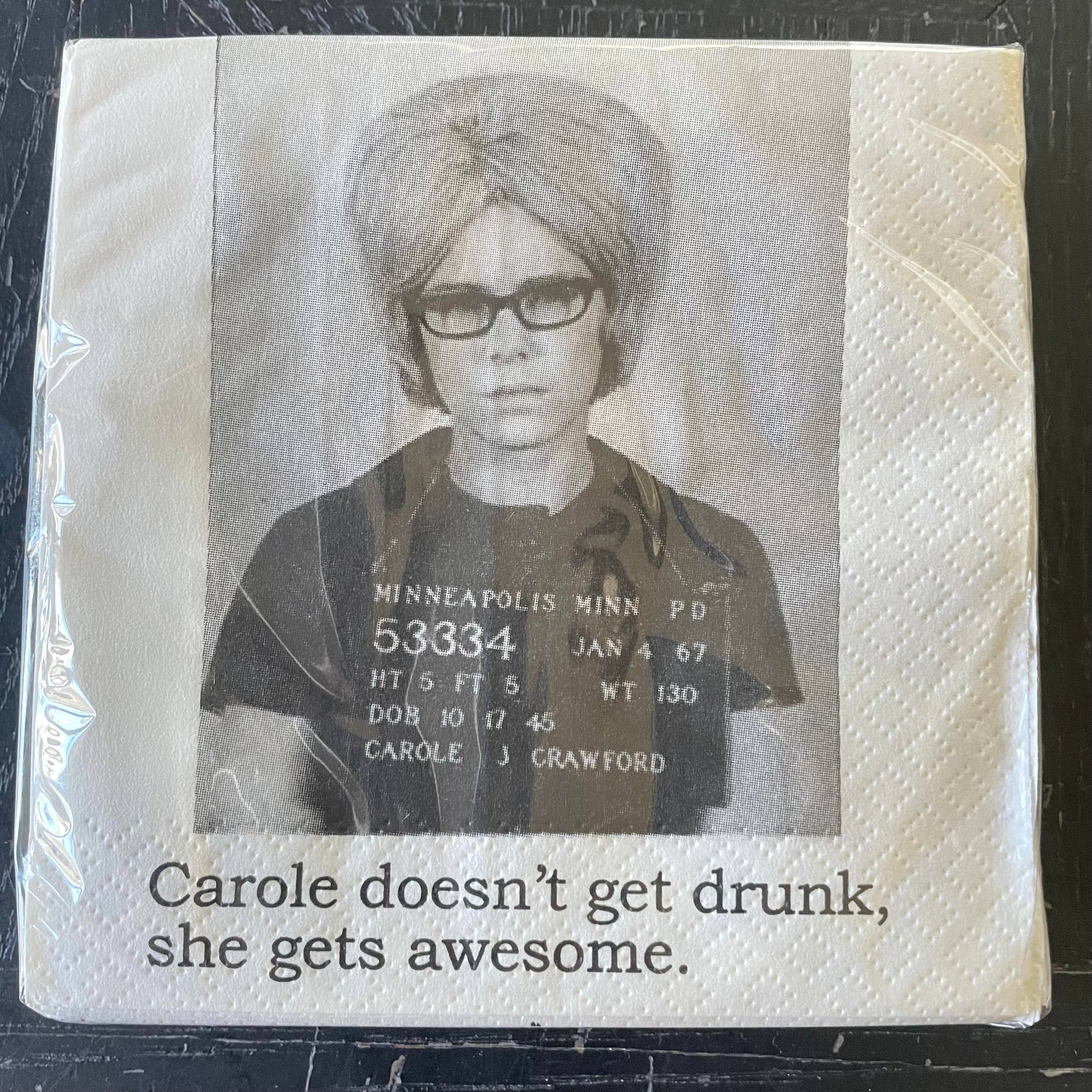 Big House Cocktail Napkins, Carole doesn't drunk... - Persnickety Shop