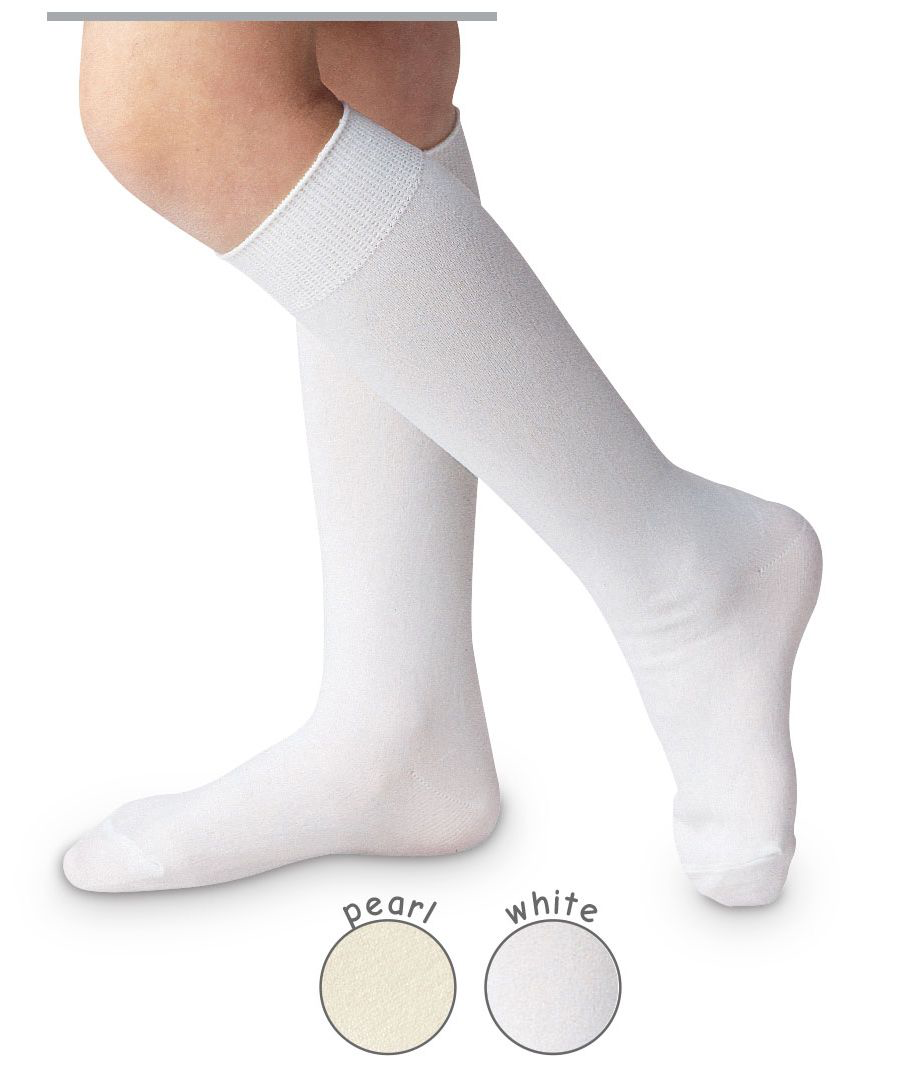 Jefferies Socks Classic White Nylon Knee High Socks 1 Pair - Persnickety Shop