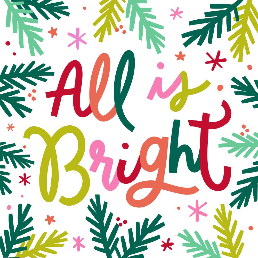 Holiday Cocktail Napkins | All Is Bright - 20ct - Persnickety Shop