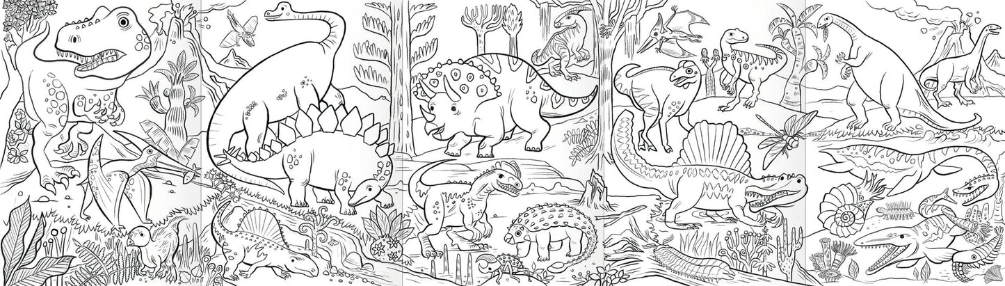 Eeboo Dinosaurs Color Pencil Mini Mural - Persnickety Shop