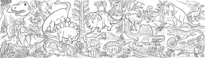 Eeboo Dinosaurs Color Pencil Mini Mural - Persnickety Shop