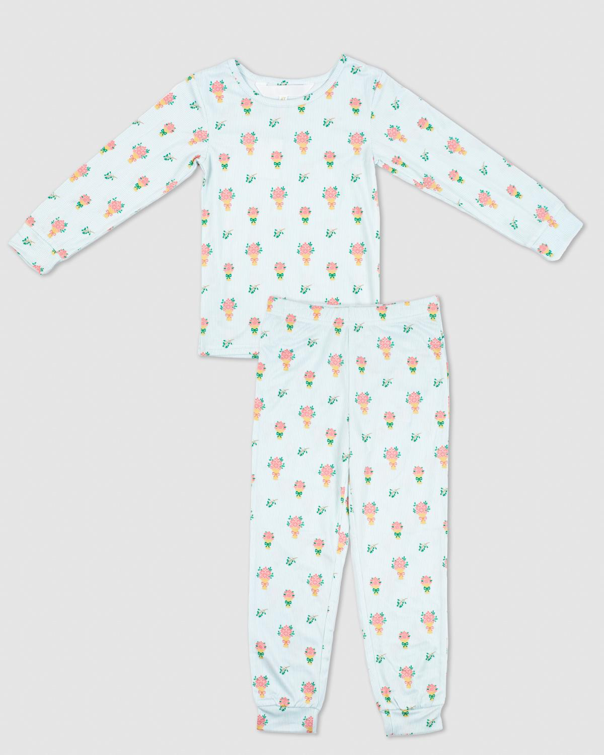 The Royal Standard Kid's Love Blooms Here Long Sleeve Pajamas - Persnickety Shop