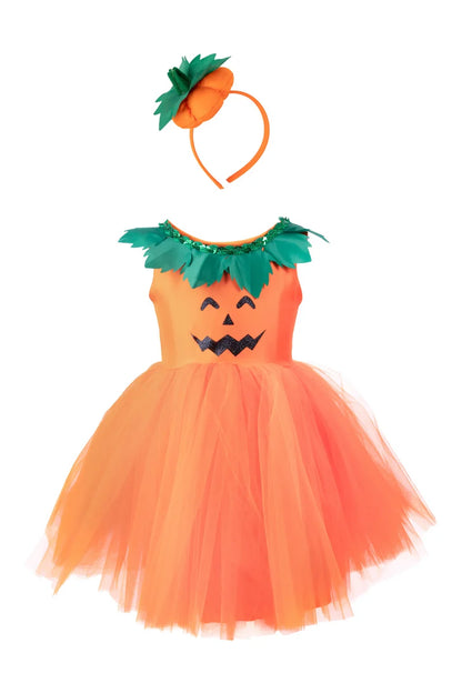 Great Pretenders Pumpkin Patch Princess Dress with Headband