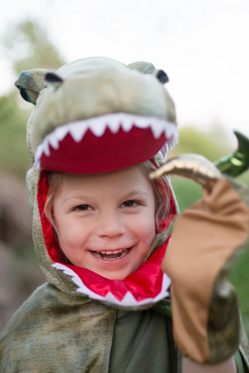 Great Pretenders Grandasaurus T-Rex Cape With Claws, Green, Size 4-6