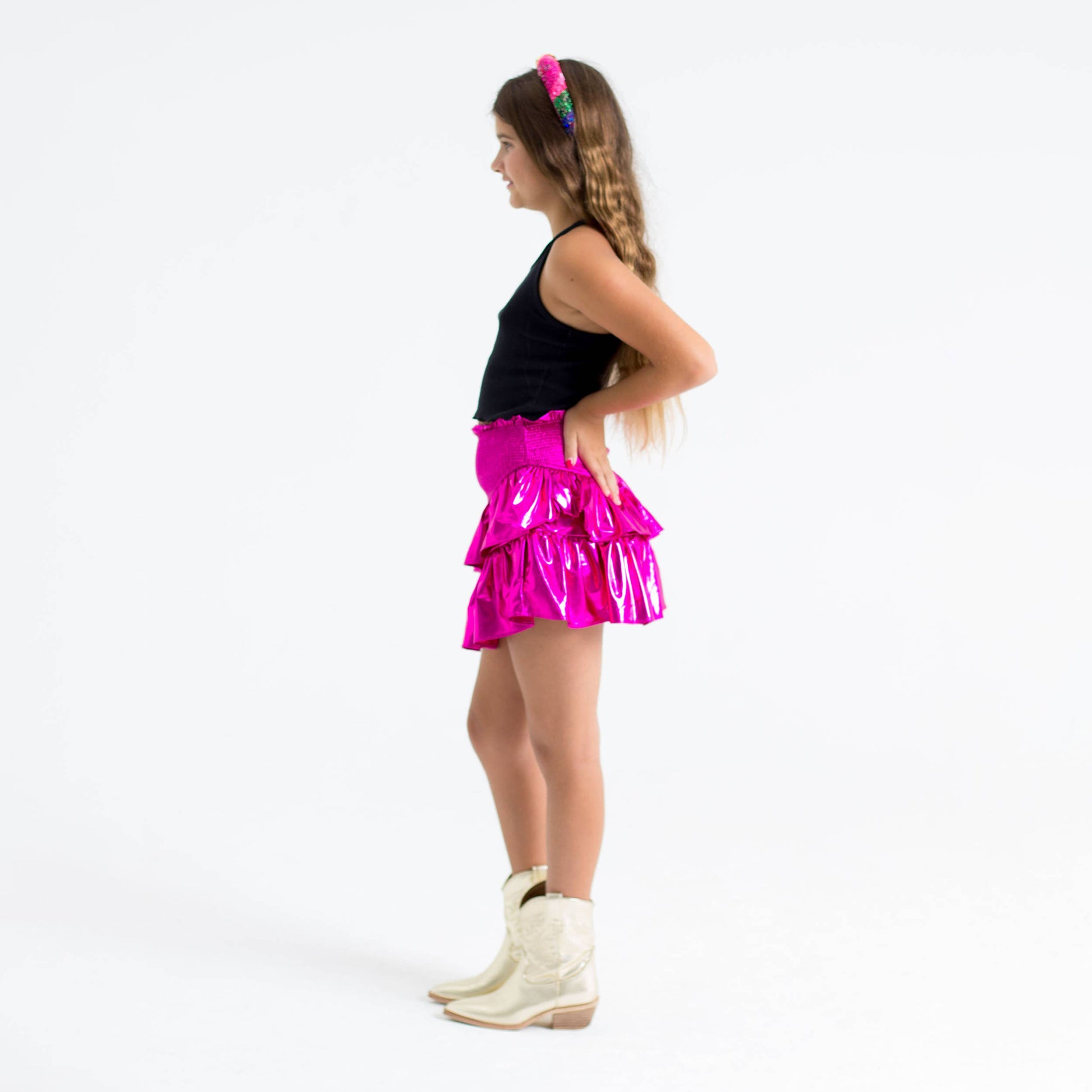 Brookie Fuchsia Tween Ruffle Skort: TS - Persnickety Shop