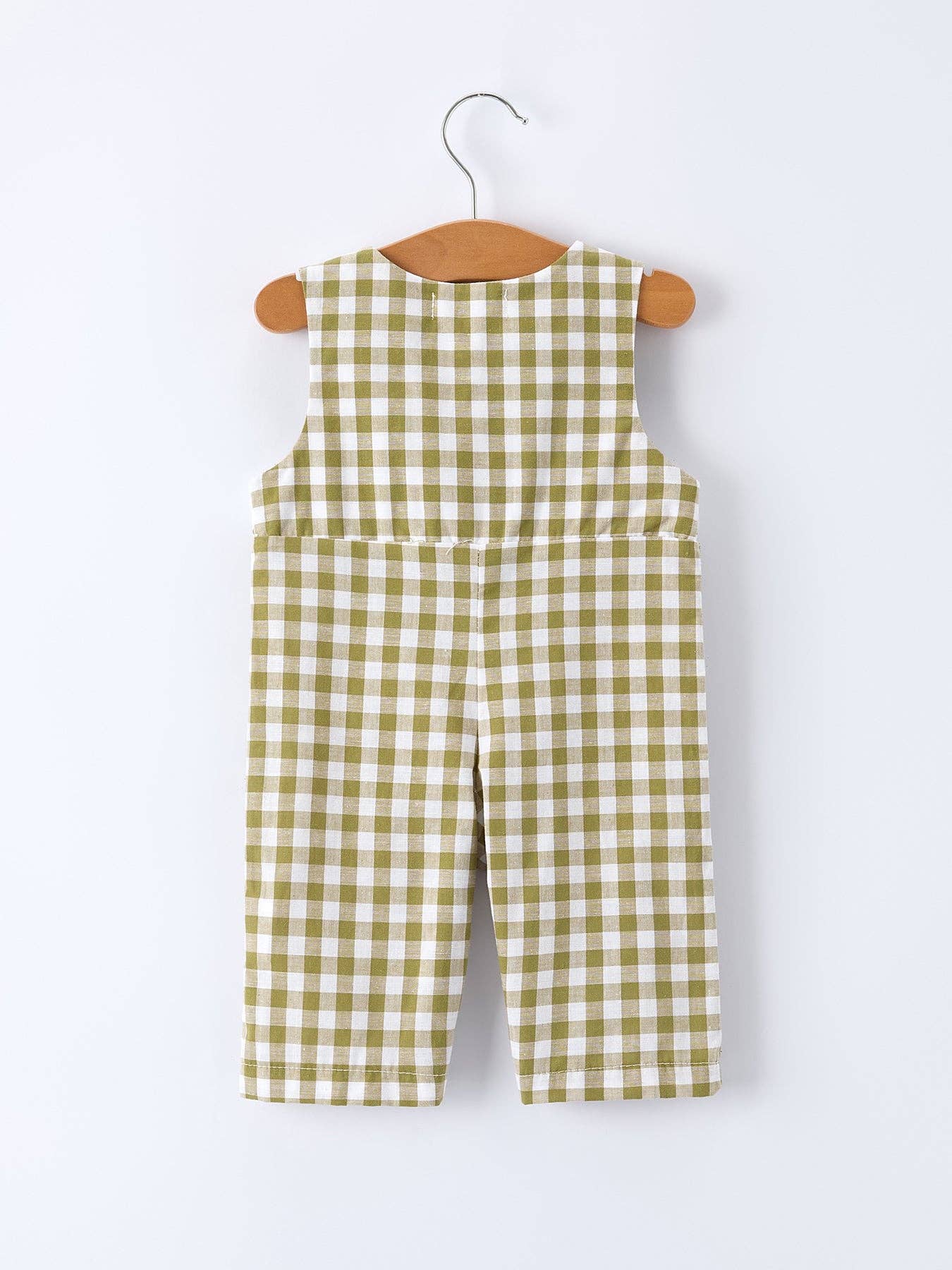 Green Plaid Fish Embroidered Smocked Baby Boy Romper: 3M - Persnickety Shop