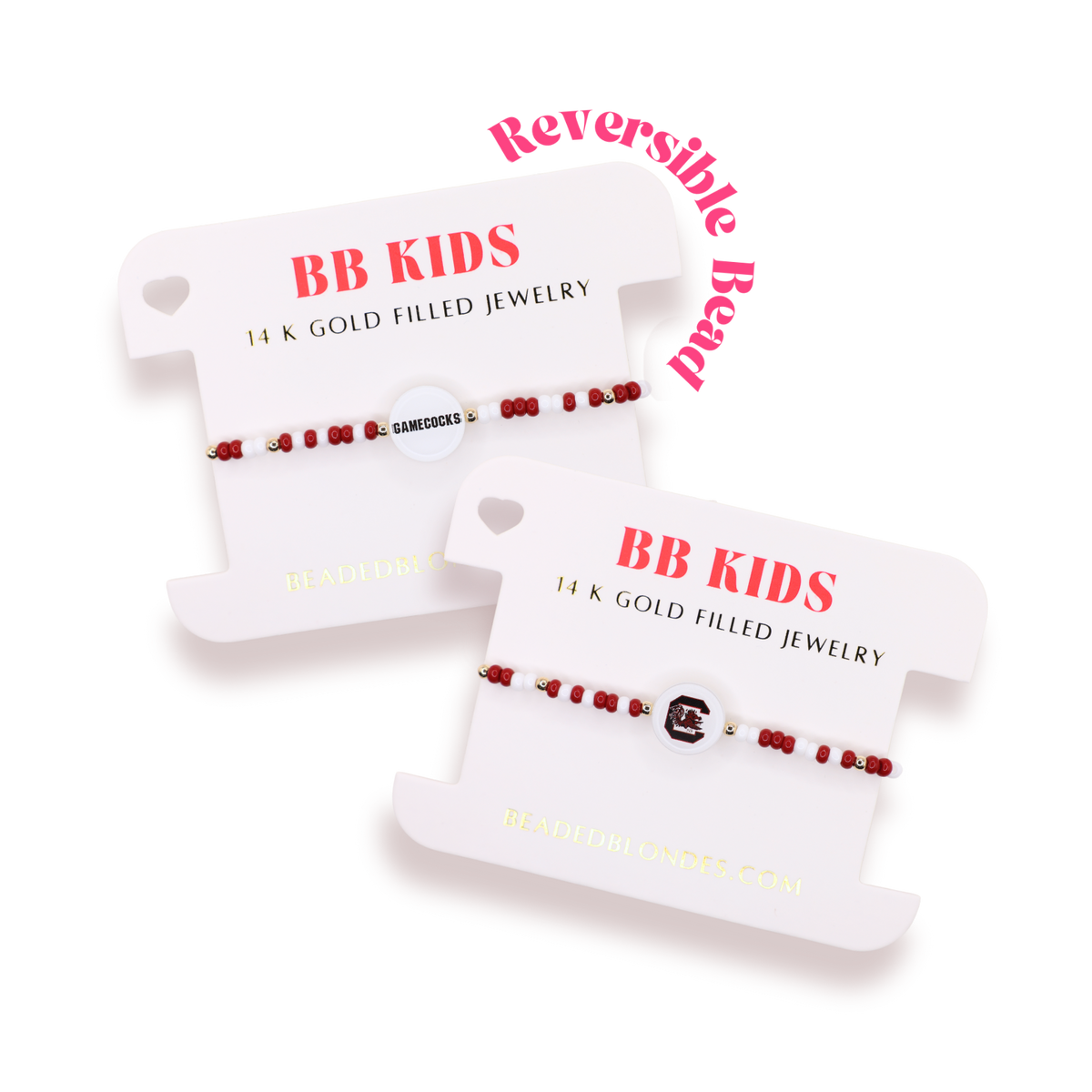 South Carolina Logo Flip Bracelet on Color (Kids Size)