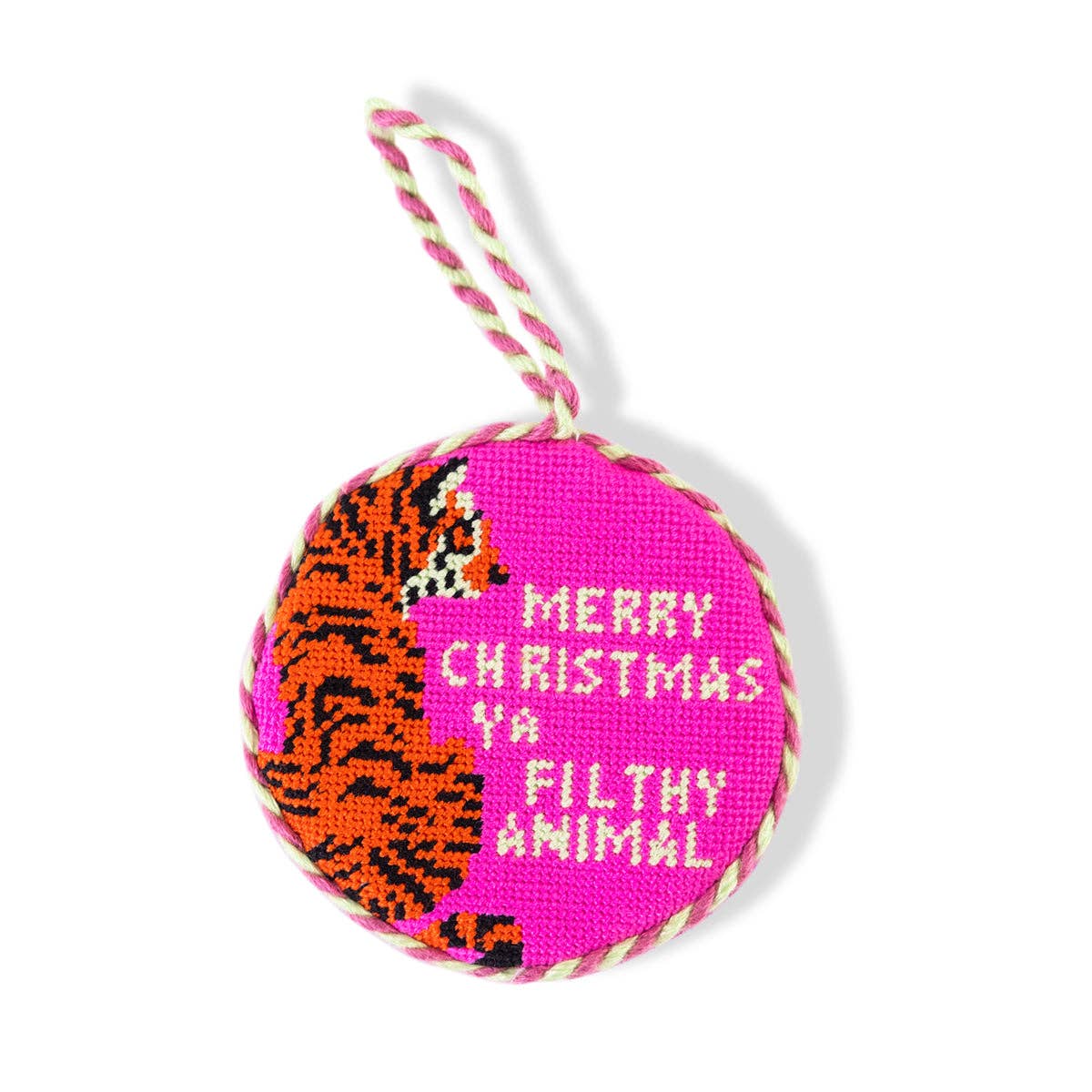 Needlepoint Ornament - Filthy Animal - Persnickety Shop