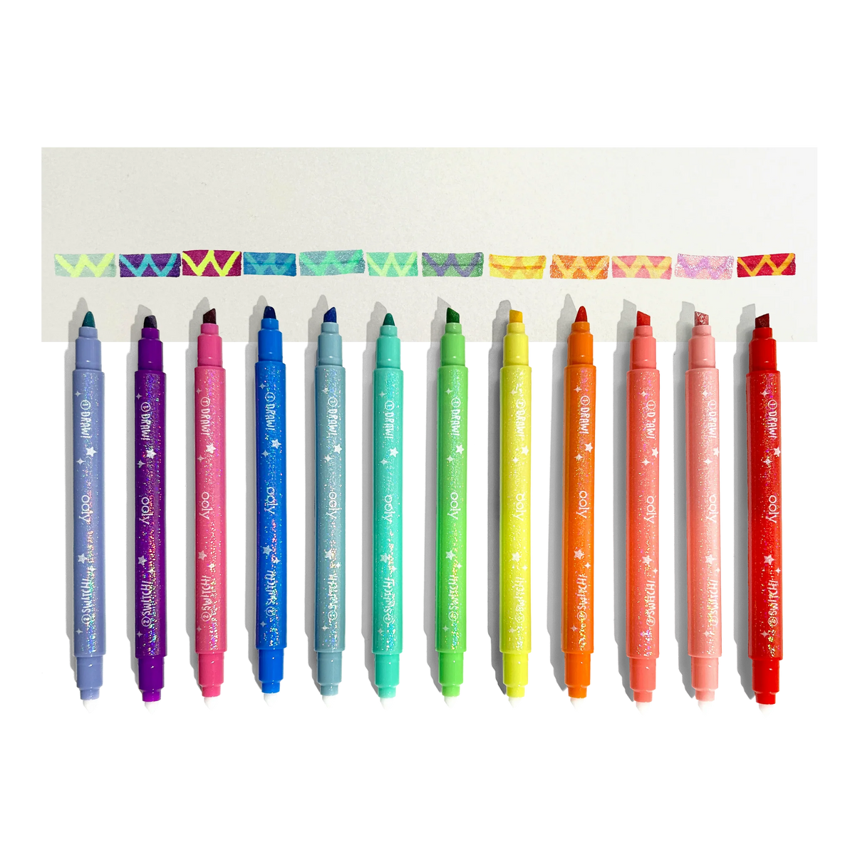 Ooly Switch-Eroo Sparkle Glittery Color Changing Markers - Set of 12 - Persnickety Shop
