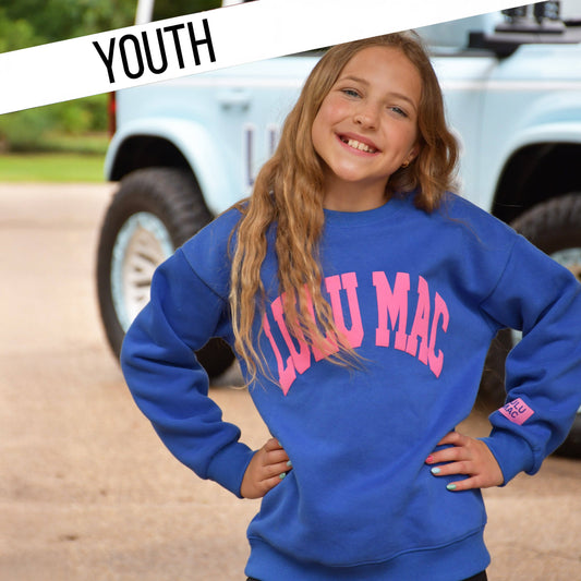 LULU MAC ROYAL/PINK PUFF: ROYAL/PINK / Youth Small