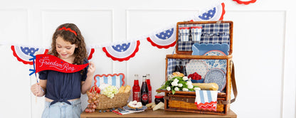 SSP1115 - Let Freedom Ring Felt Pennant Banner - Persnickety Shop