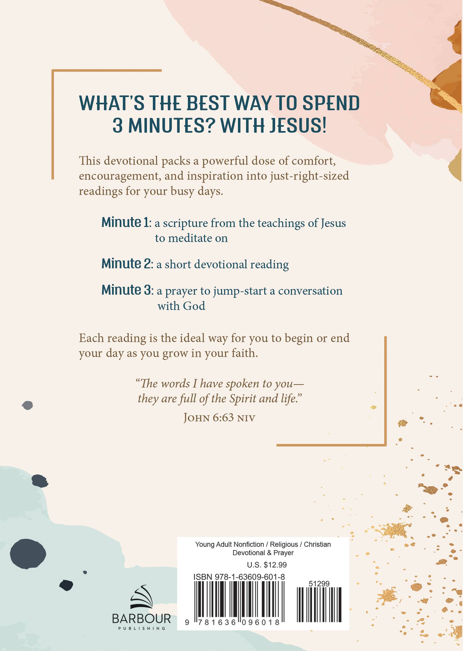 3 Minutes with Jesus: 180 Devotions for Teen Girls - Persnickety Shop