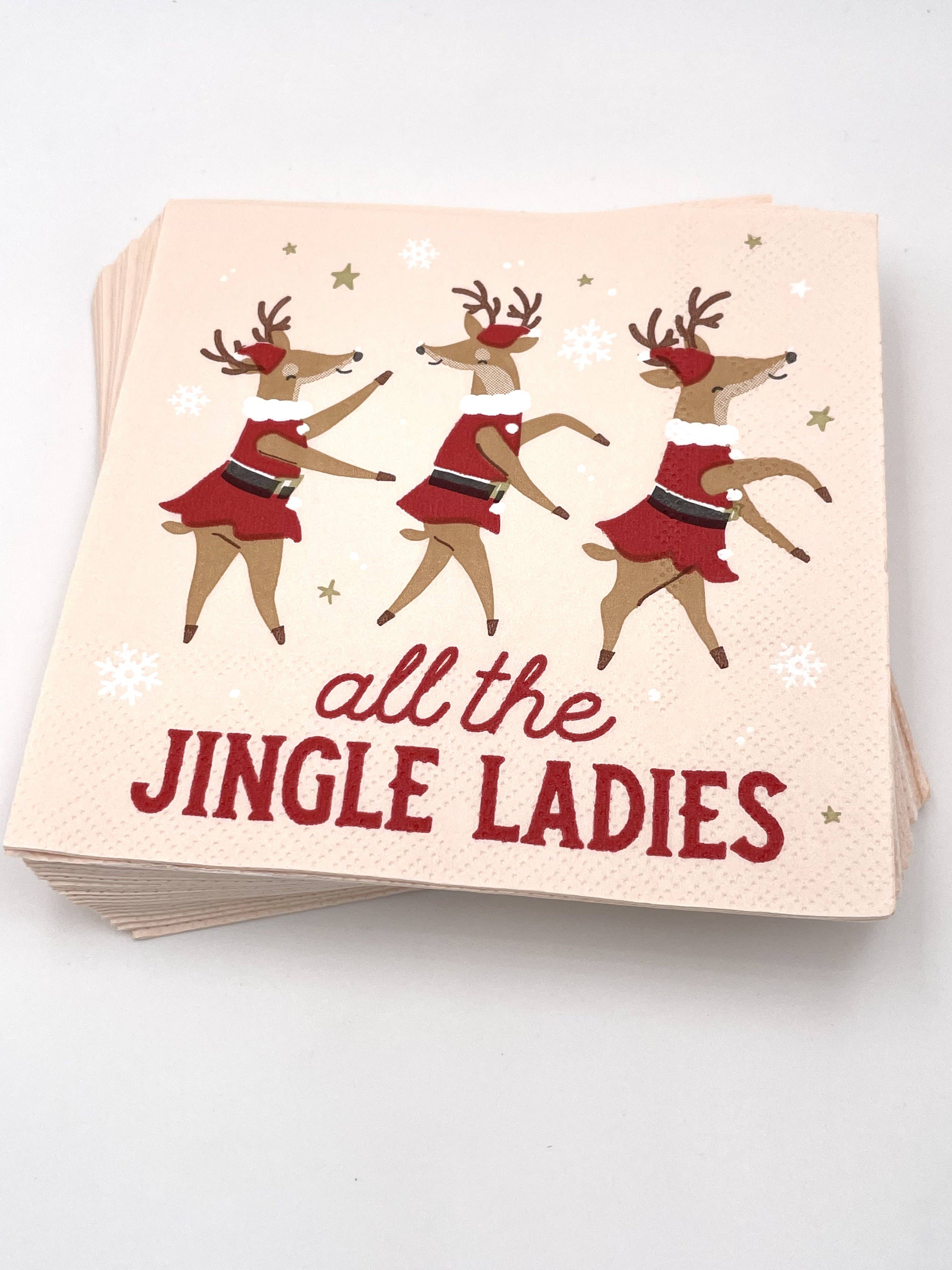 Funny Christmas Cocktail Napkins | Jingle Ladies - 20ct: Default Title - Persnickety Shop