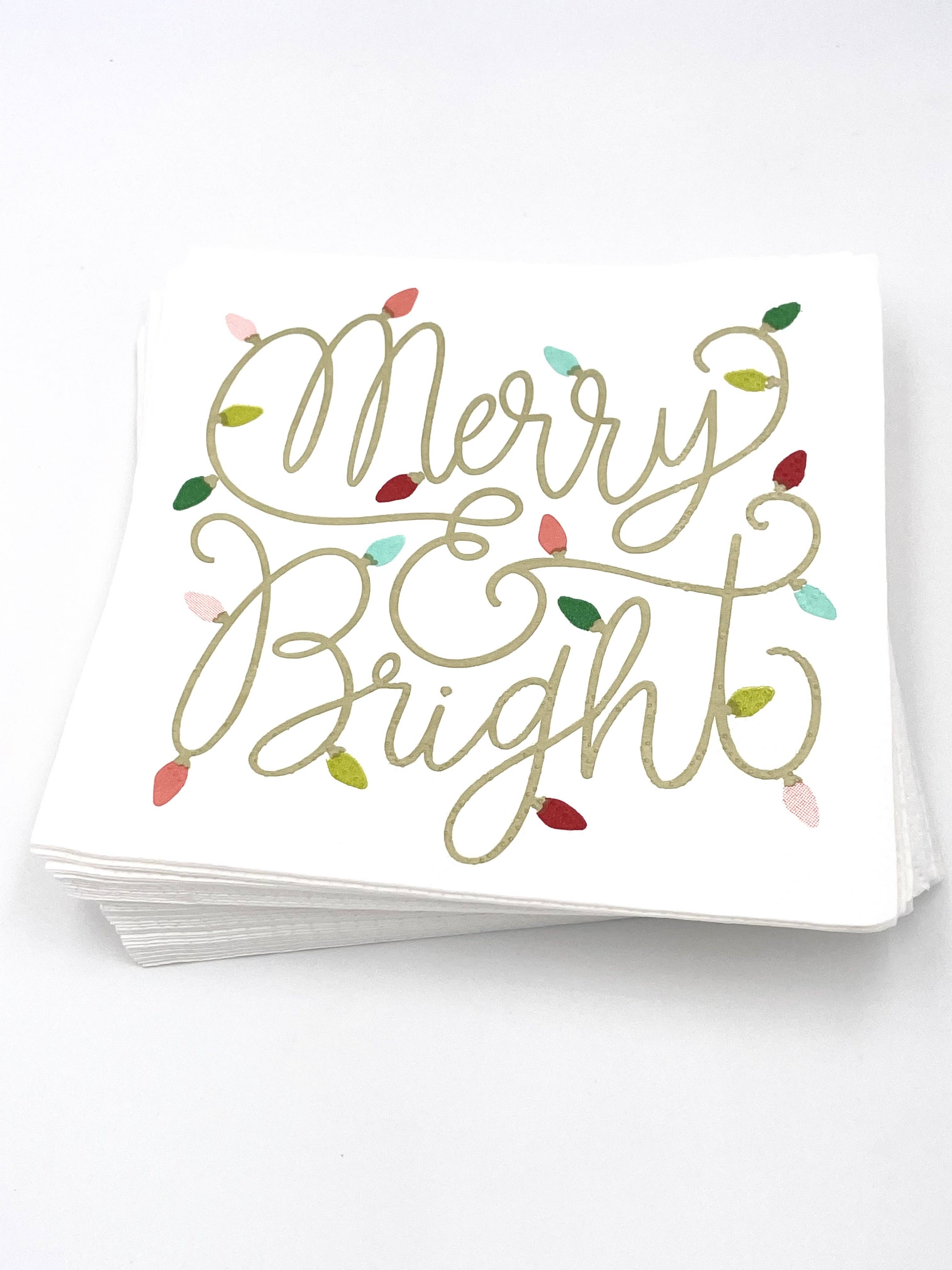 Christmas Cocktail Napkins | Merry and Bright - 20ct: Default Title - Persnickety Shop