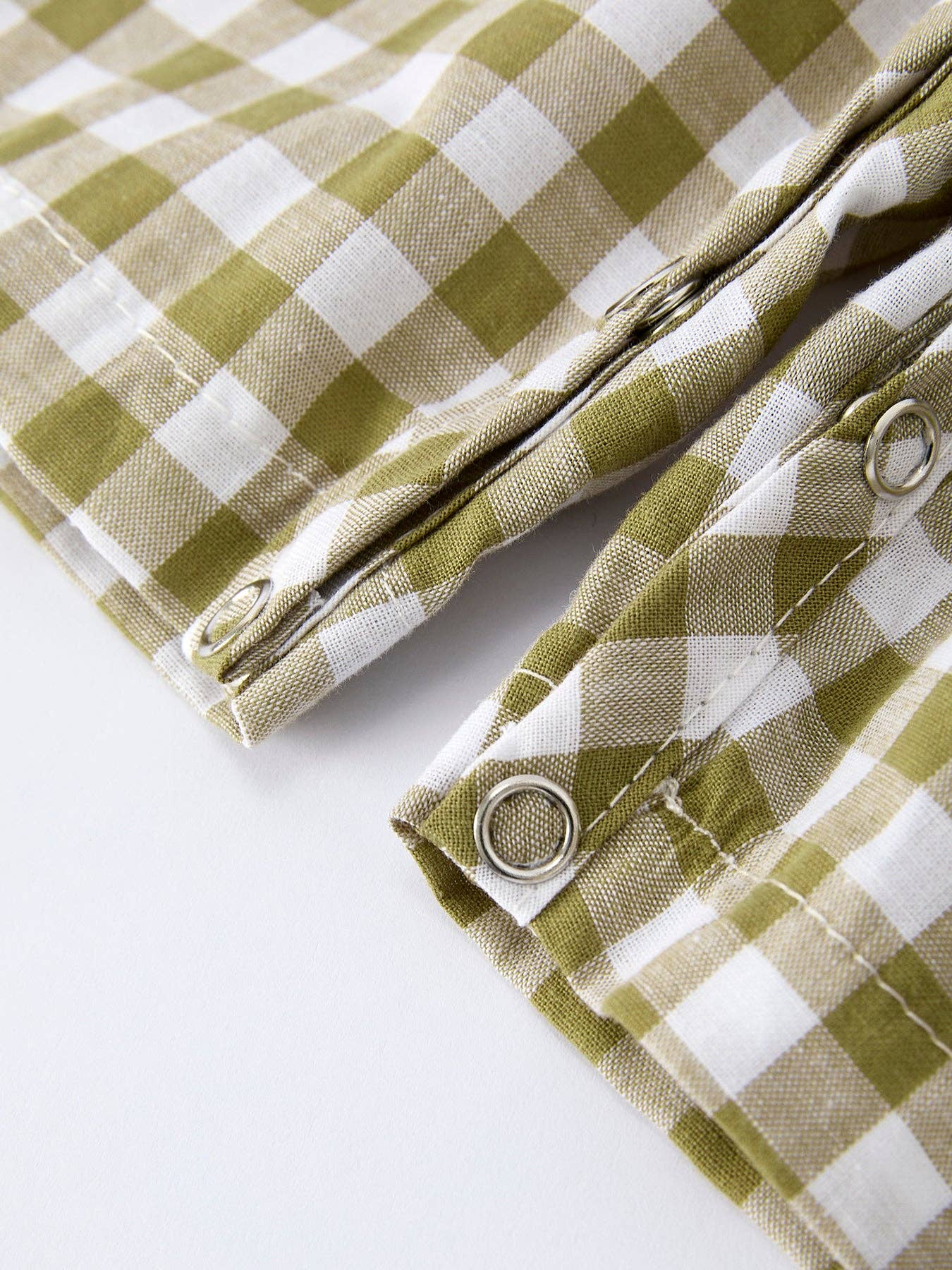 Green Plaid Fish Embroidered Smocked Baby Boy Romper: 3M - Persnickety Shop