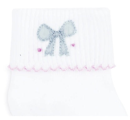Magnolia Baby Evelyn's Classics Hand-Embroidered Socks - Persnickety Shop