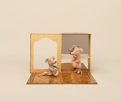 Ballet Mice In Dance Studio, Little Sister And Brother - Persnickety Shop