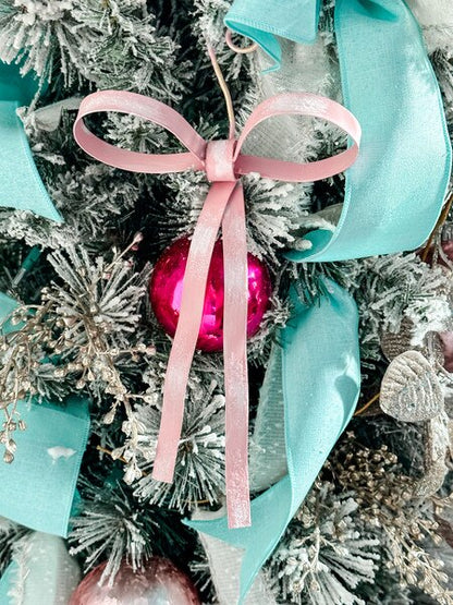 The Round Top Pink Bow Ornament - Persnickety Shop