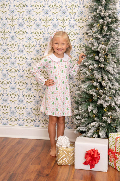 Presley Kait Preppy Christmas Long Sleeve Dress: 6 - Persnickety Shop