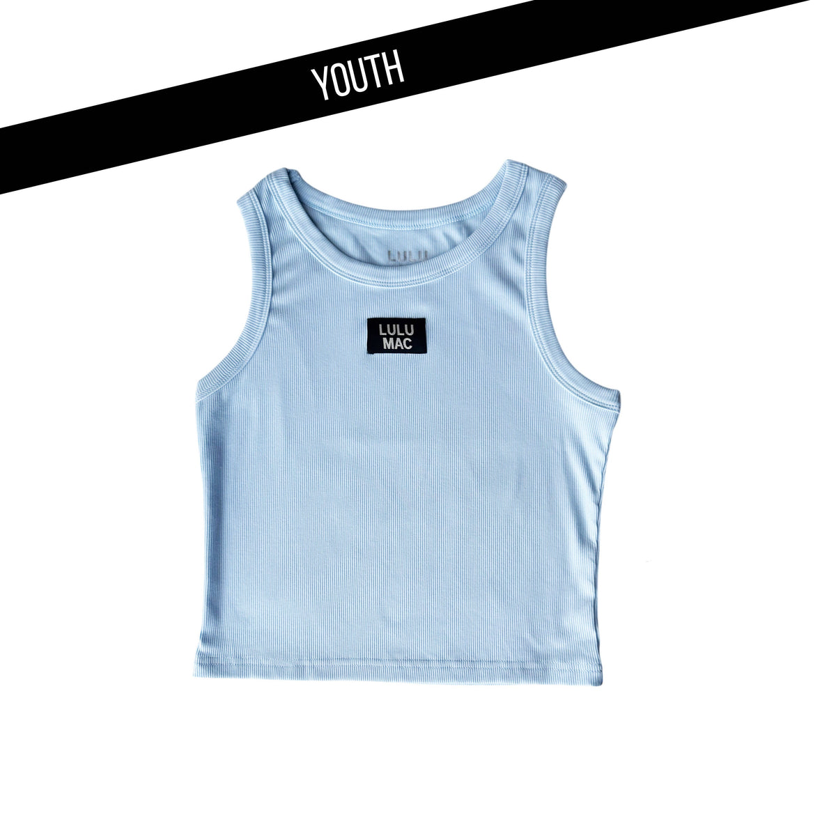 LM-KTK-1000 LIGHT BLUE KIDS SOLID TANK: Light Blue / Youth Medium