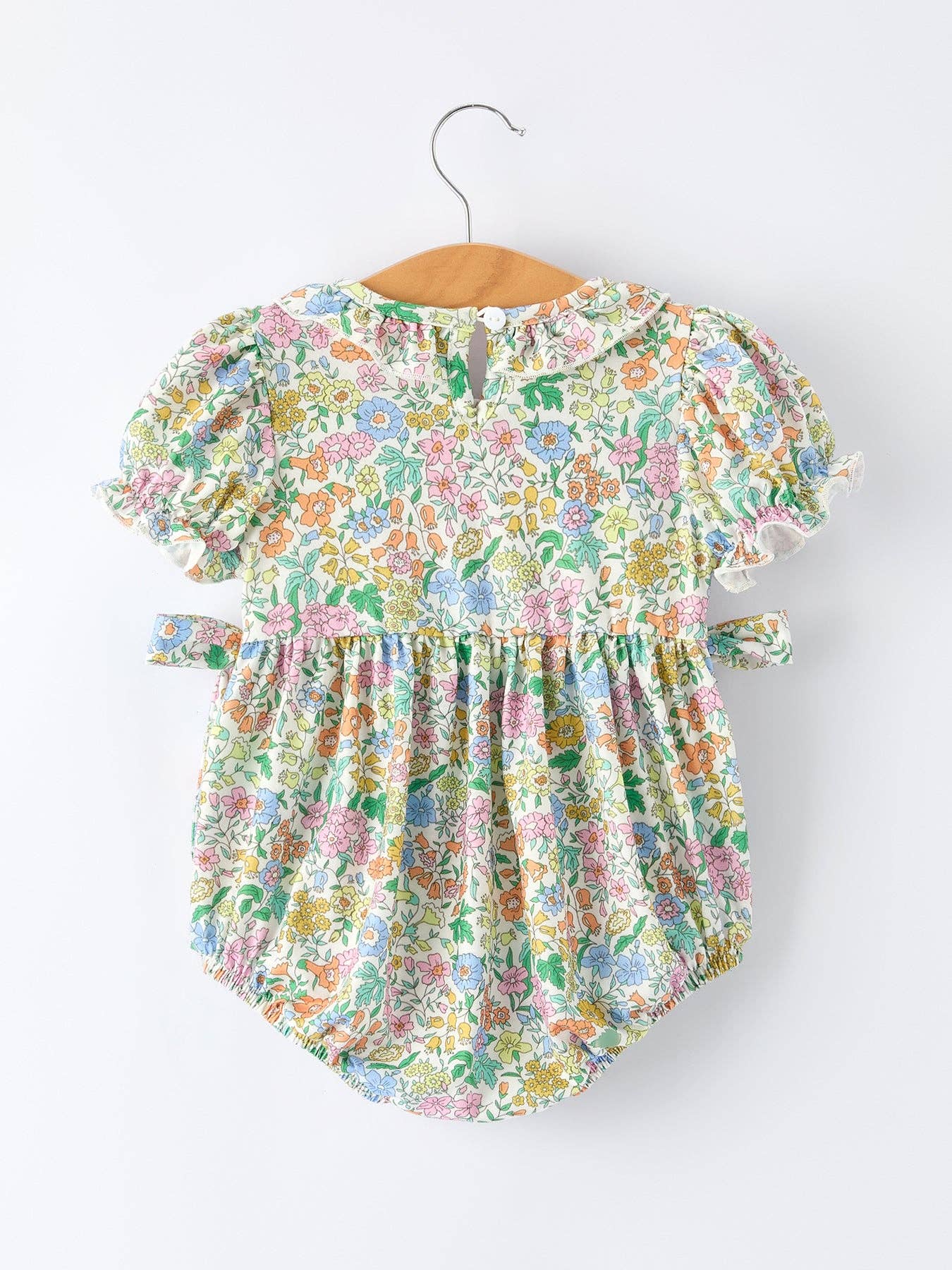 "MAMA'S GILR" Embroidered Smocked Girls' Romper: 12M - Persnickety Shop