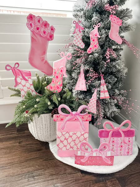 The Round Top Pink Fanciful Stocking Ornaments, S/3 - Persnickety Shop