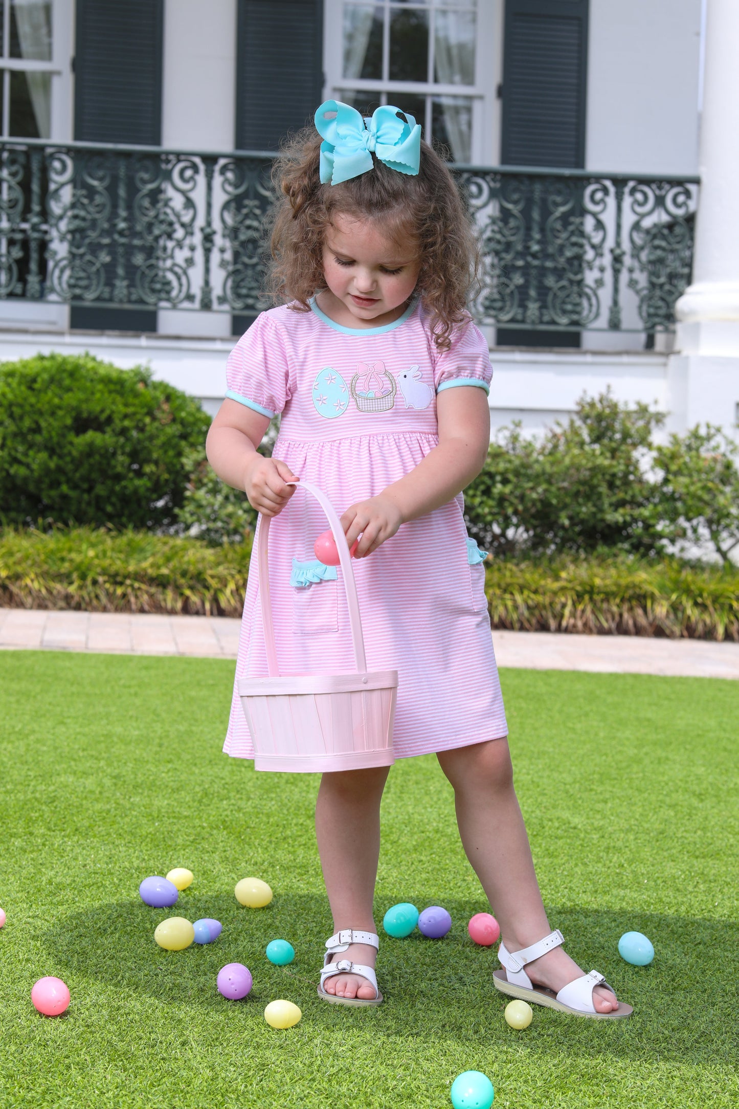 Trotter Street Kids Bunnies & Baskets Dress - Persnickety Shop