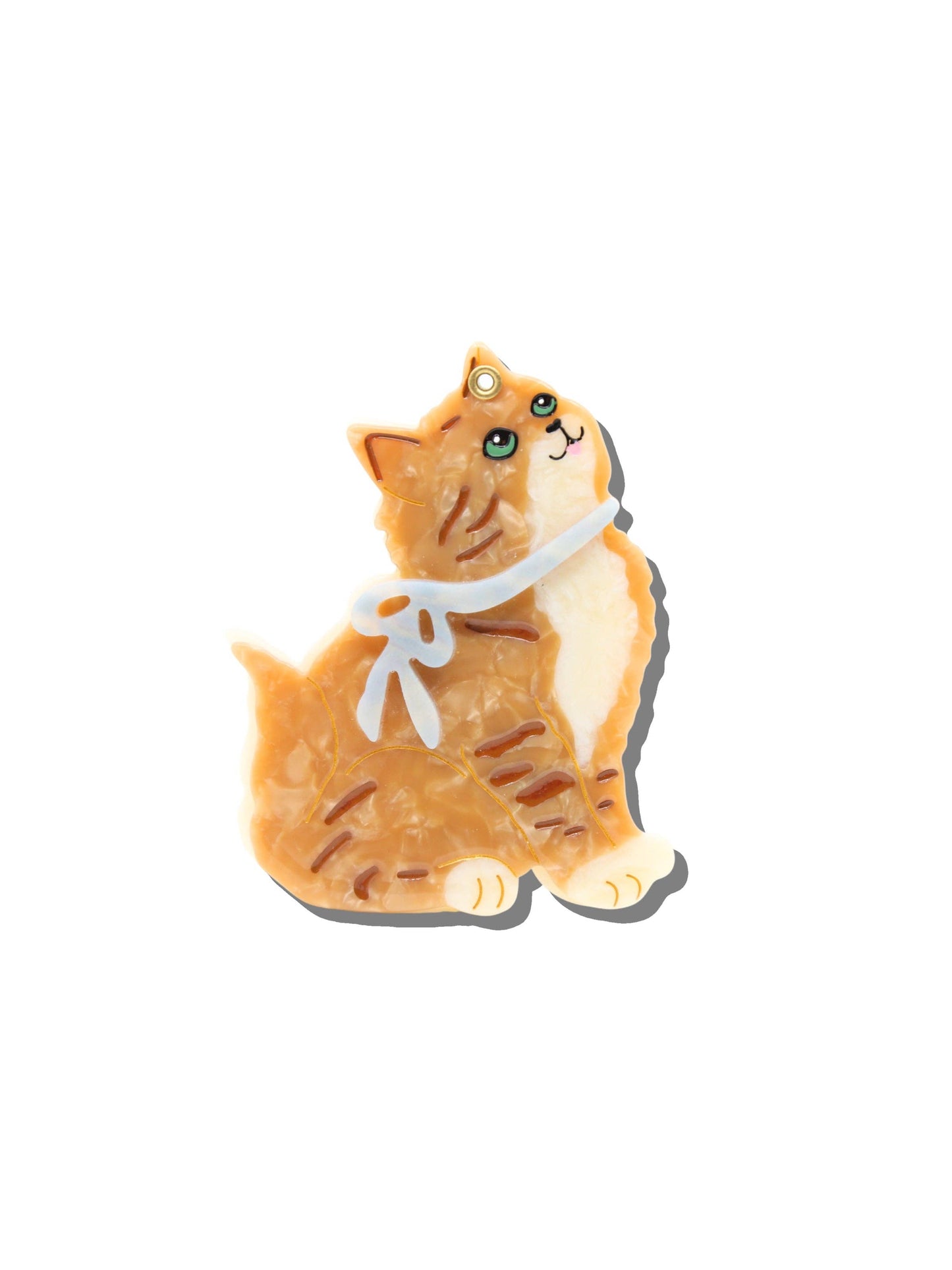 Hand-painted Kyoto Kitten Compact Mirror | Eco-Friendly