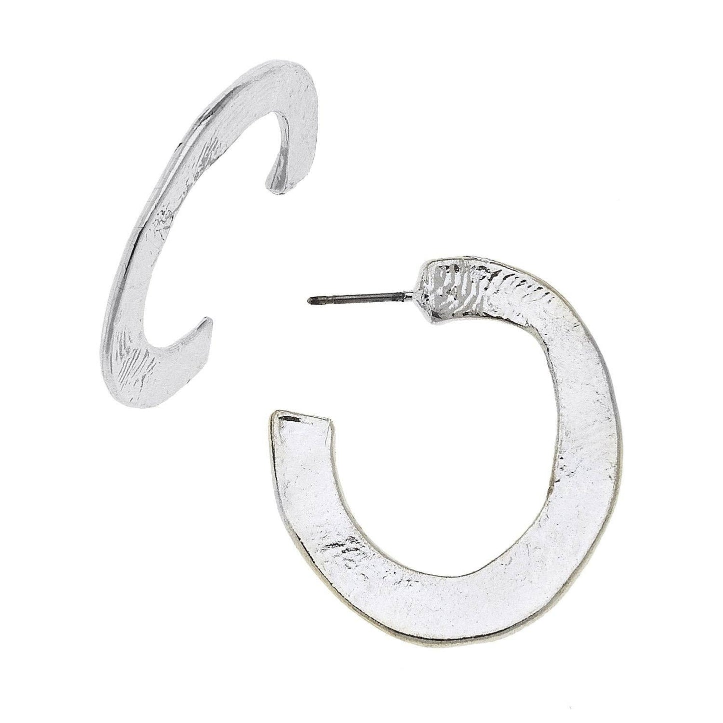 Small Hammered Hoops: Gold