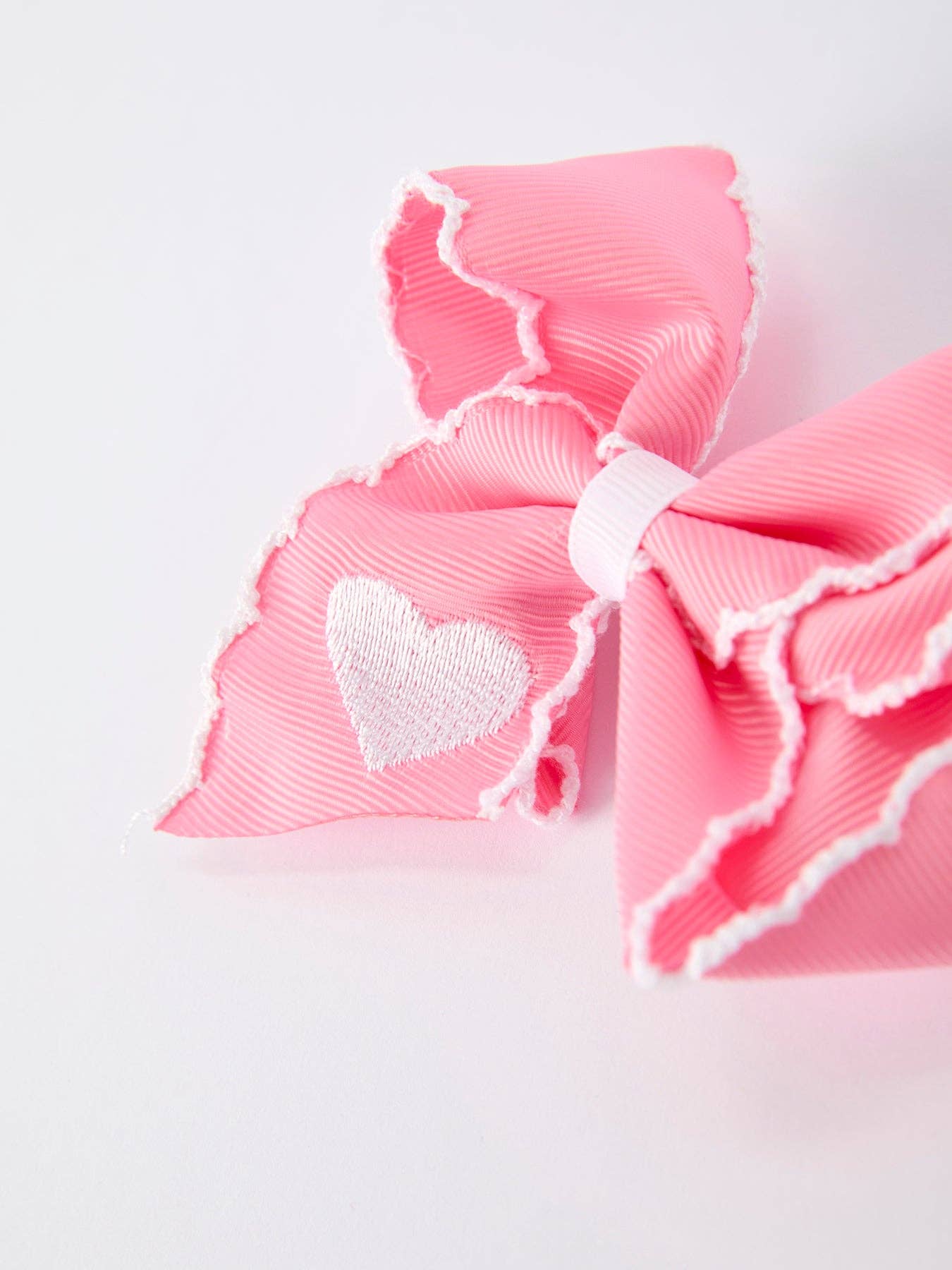 Heart Pink Bow Hair Clip - Persnickety Shop