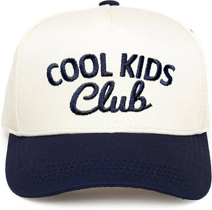 Kids/Baby Two Tone Vintage Cap - Cool Kids Club (Navy/Beige): Infant (0-12 Months)
