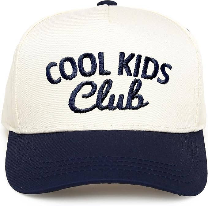 Kids/Baby Two Tone Vintage Cap - Cool Kids Club (Navy/Beige): Kids (2-9 Years)