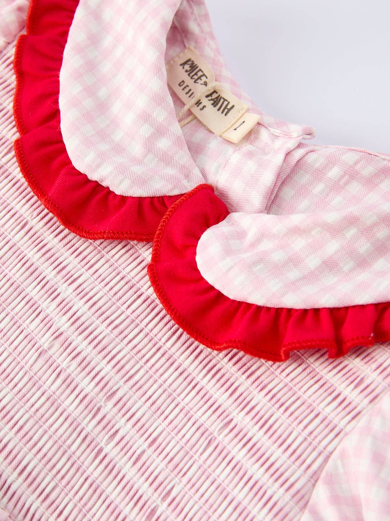 Girls' Plaid Smocked Strawberry Applique Shorts Set: 4 - Persnickety Shop